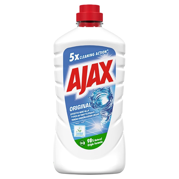 Ajax Original universalrengøringsmiddel i hvid flaske med frisk duft