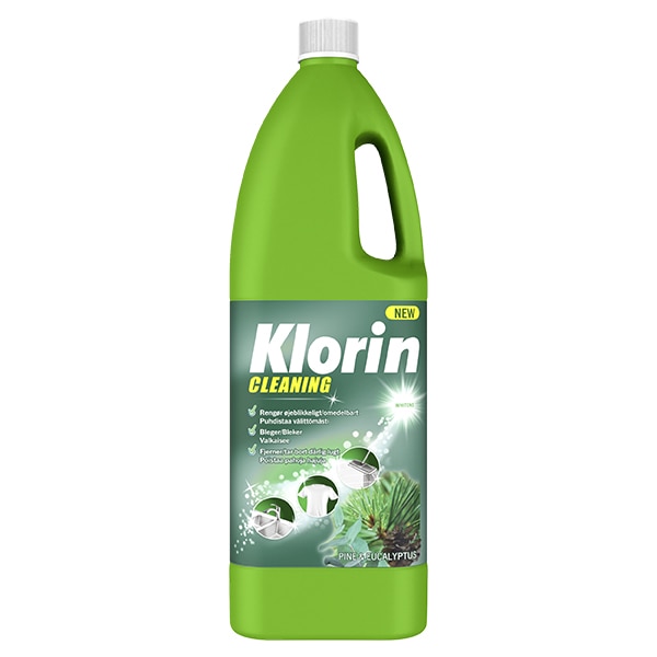 Klorin Cleaning flydende rengørings- og blegemiddel med gran og eukalyptus
