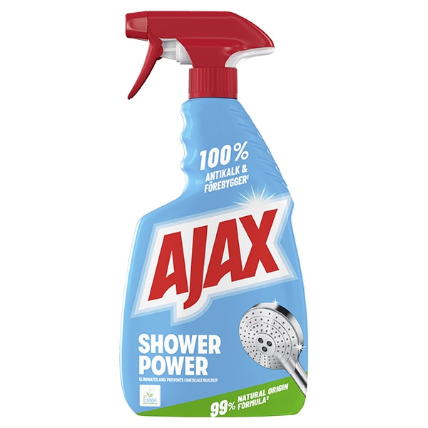 Ajax Shower Power antikalk sprayflaske til badeværelse og bruser