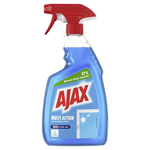 Ajax Multi Action glas- og overfladerens i blå sprayflaske