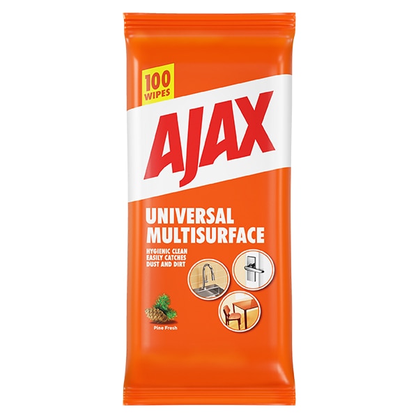 Ajax Universal Multisurface engangsservietter med nåletræsduft 100 stk