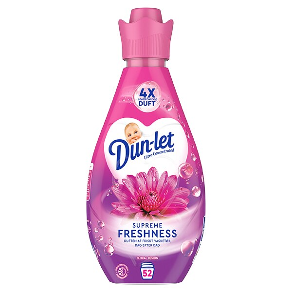 Dun-let Ultra Concentrated Supreme Freshness Floral Fusion skyllemiddel i lilla flaske