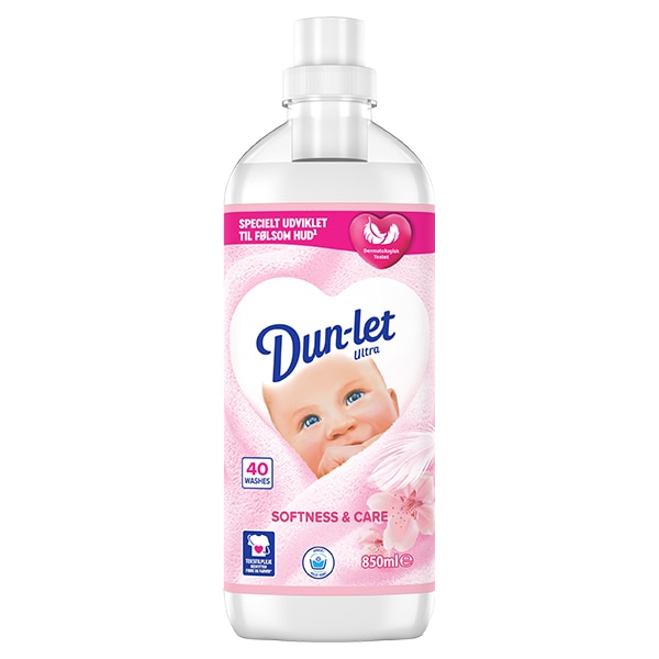 Dun-let Ultra Softness & Care skånsomt skyllemiddel til følsom hud 850 ml