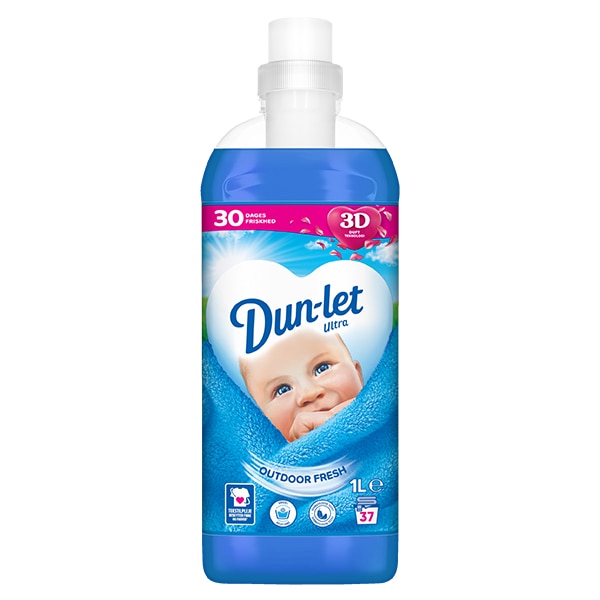 Dun-let Ultra Outdoor Fresh skyllemiddel i blå 1 liters flaske