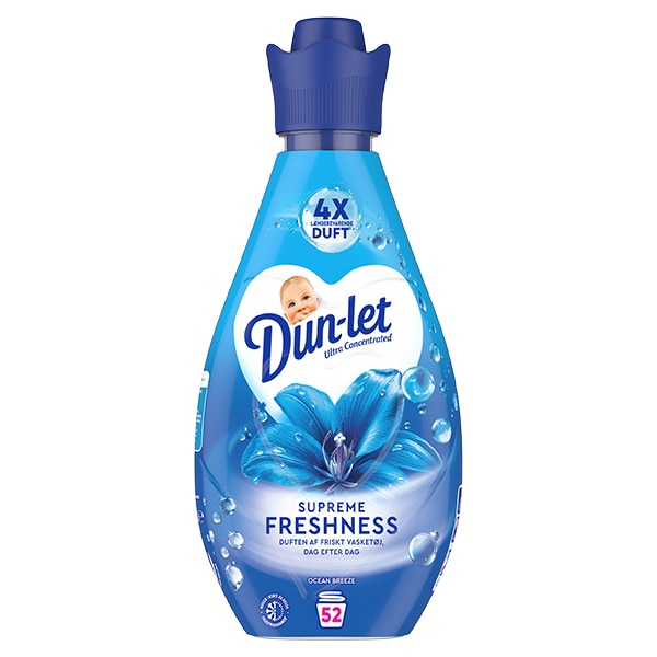 Dun-let Ultra Concentrated Supreme Freshness Ocean Breeze skyllemiddel i blå flaske