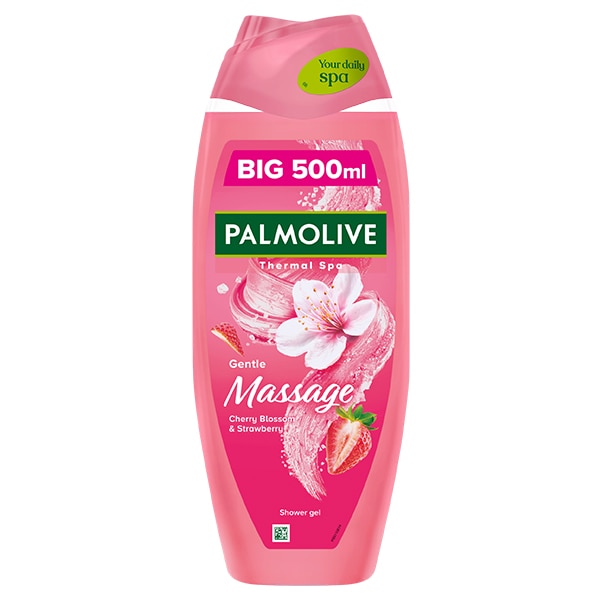 Palmolive Thermal Spa Gentle Massage shower gel med kirsebærblomst og jordbær 500 ml