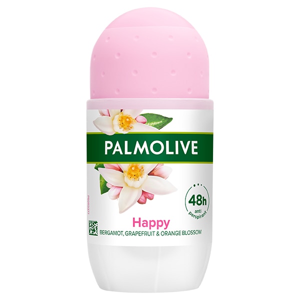 Palmolive Happy roll-on antiperspirant deodorant med bergamotte og appelsinblomst
