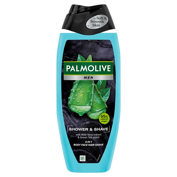 Palmolive Men Shower & Shave 4-i-1 shower gel med aloe vera og grøn te