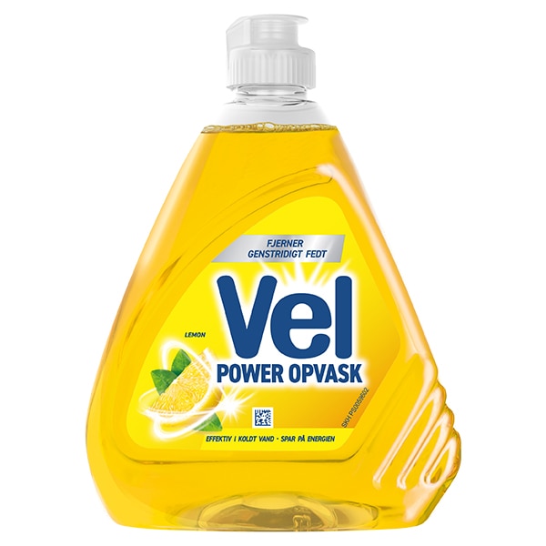 Vel Power Opvask Lemon fedtfjernende opvaskemiddel med citronduft